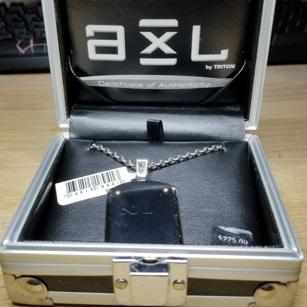 Axl Triton Stainless Steel 2 Tone Dog Tag Necklace